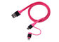 2 en 1 micrófono del cable del teléfono celular USB al cable del cargador del teléfono de 8 conectores pin USB proveedor